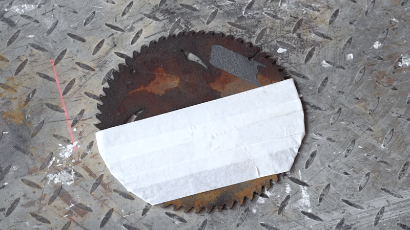 Laser rust cleaning process removing oxidation from a metal gear surface using SEAGULL4 pulse laser cleaner.