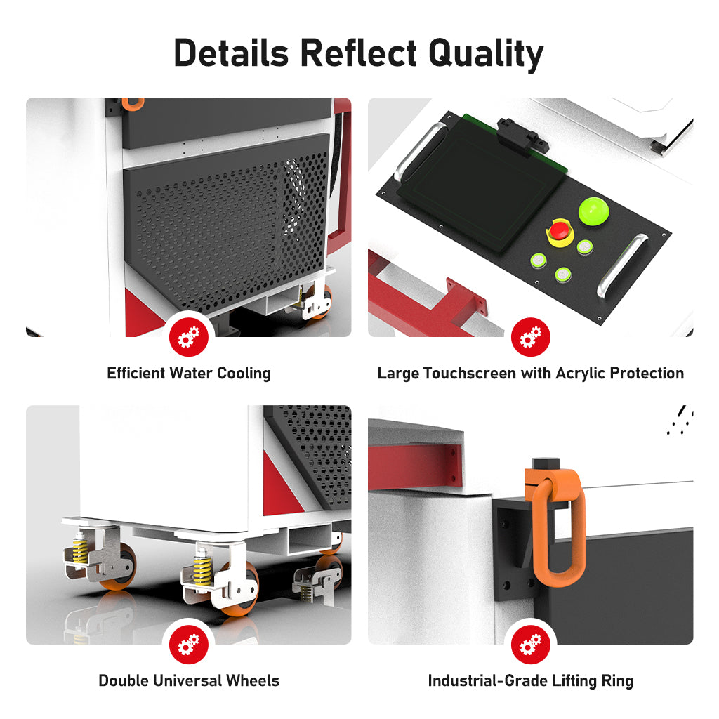 Large-area high-speed laser cleaning effect on heavy rusted metal plates using DOLPHIN 1000W-2000W machine