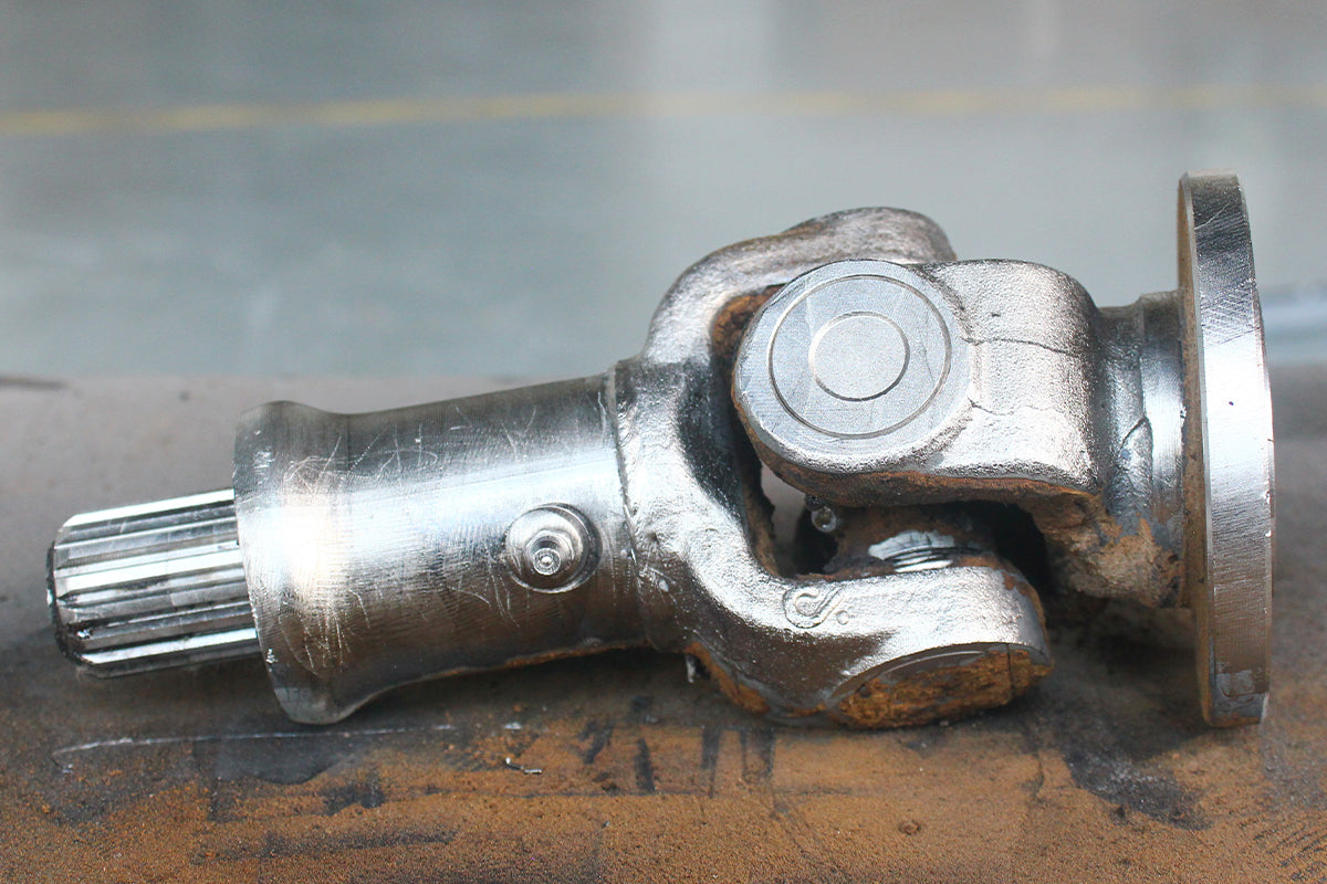 Rust-covered metal part showing heavy oxidation before laser rust removal.