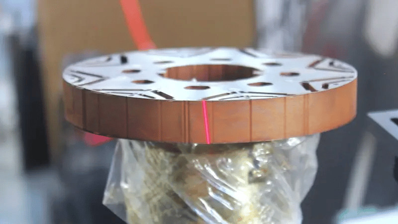 Pulse laser coating remover stripping paint and surface coatings from a metal part with precise non-contact laser cleaning.