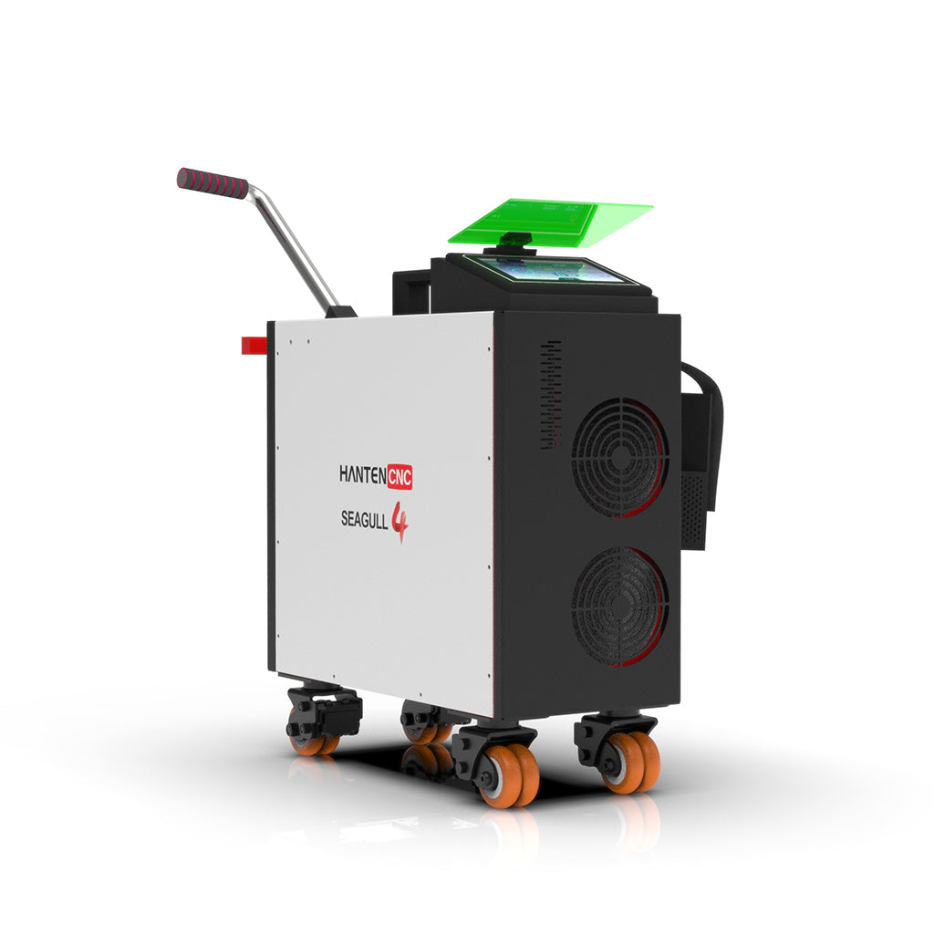 HANTENCNC SEAGULL4 compact air-cooled pulse laser cleaning machine for handheld metal rust removal
