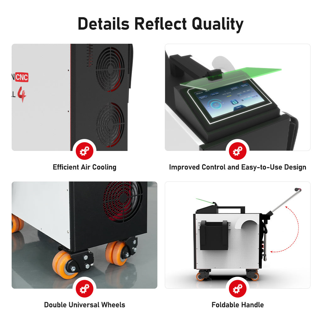 User-friendly touch screen controller on SEAGULL4 for easy laser cleaning parameter adjustment.