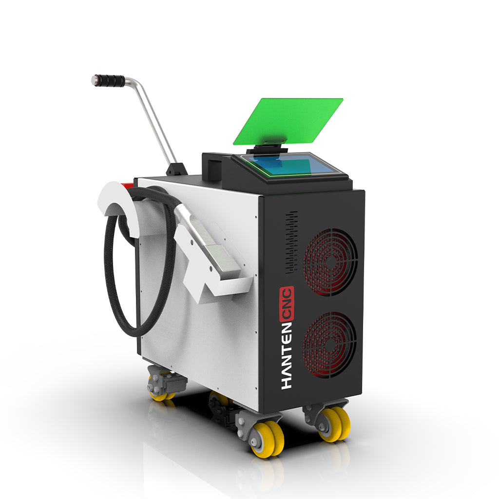 Side view of SEAGULL4 air-cooled laser rust cleaner for metal surface cleaning
